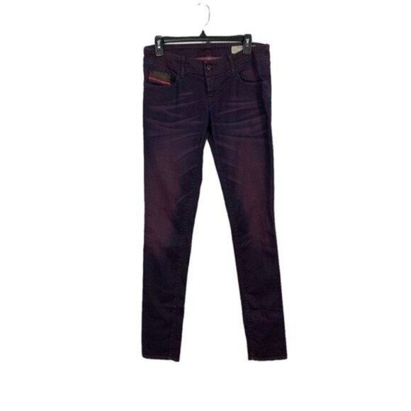 Diesel Grupee Super Slim Skinny Low Waist Jeans 29 Stretch Long - Picture 1 of 8